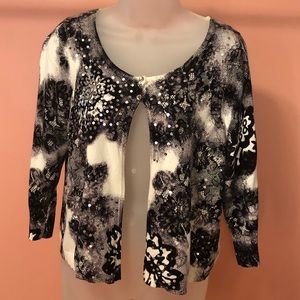 Express Design Studio Black&White Cardigan Medium